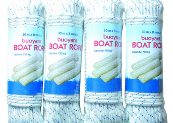 Buoyant Boat 6mm Double Braid Nylon Yacht Rope For Mainsheet