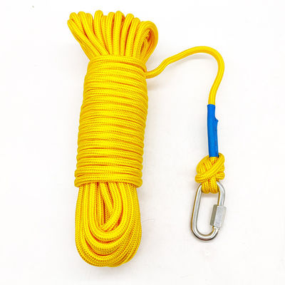 Polyester Magnet Fishing Rope 10mm 65ft UV Resistant With 2 Locking Carabiners
