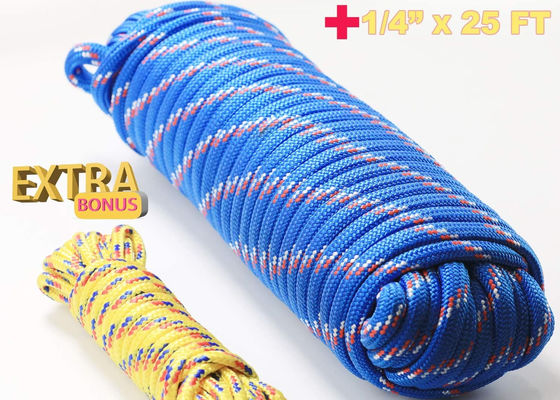 Diamond Braided Nylon Rope 32 Strands 1/2in 100FT UV Resistant
