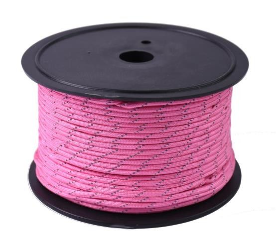 Fluorescent Reflective 550 Type III Guyline Tent Rope Camping Survival Cord High-Visibility Paracord Multiple Sizes Rot and UV Fade Resistant Multiple Colors
